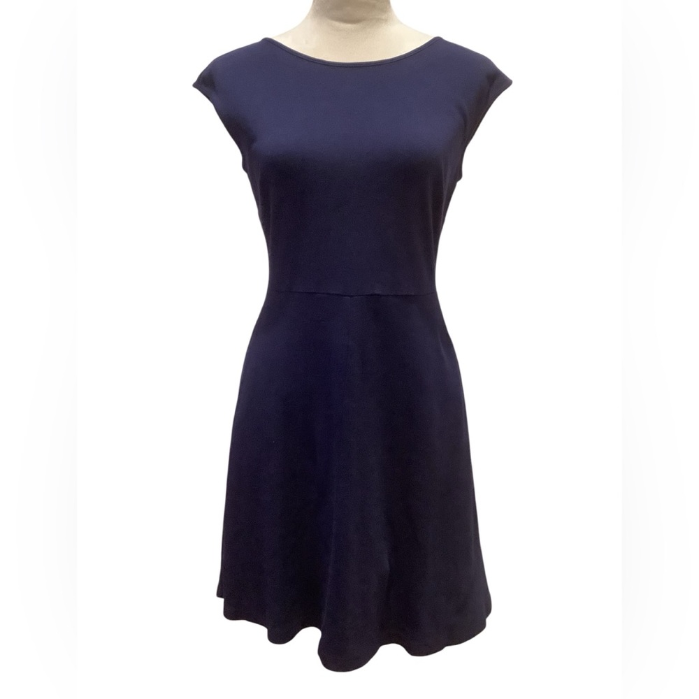 New York & Company Elegant Navy Blue Knit Dress Size XS